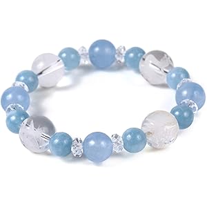 【京珠堂】AAA 四神水晶 天然石 ブレスレット … (アクアマリン)