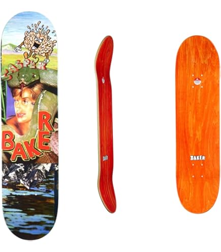 Amazon | Baker ブランドロゴデッキ 赤/白 7.5インチ | Baker