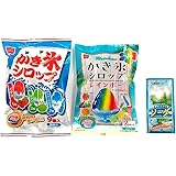 【アソート】『共立食品 かき氷シロップ ポーションタイプ 9個入』&『共立食品 かき氷シロップ レインボー ポーションタイプ 7種の味･各1個入』&『駄菓子 粉ジュース／フレッシュ ソーダ 12g（1杯分）』各1点 計3点 【色々な味がいっぺんに楽し