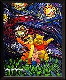 uhomate Winnie the Pooh Winnie Pooh Inspired Vincent van Gogh starry nightポスターホームキャンバス壁アート記念ギフトベビーギフ