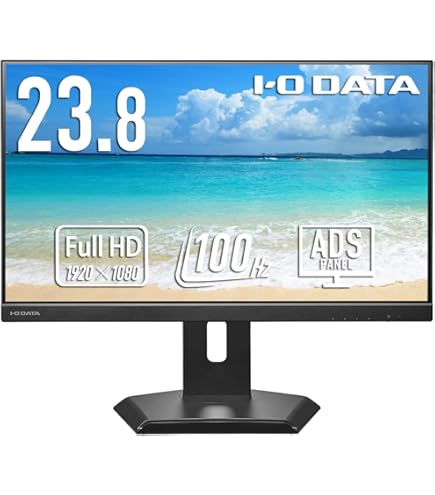 Amazon | IODATA モニター 23.8インチ ADSパネル 非光沢 ブラック