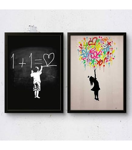 Amazon.co.jp: BANKSY Girl-With-Balloon 風船と少女 バンクシー