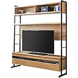 システムK テレビ台 テレビボード 壁面収納 幅165cm オープンラック 引き出し収納 木目調 日本製 ナチュラル