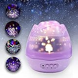 ローズLED夜ランプSky Moon & Starプロジェクタwith Color Changingコスモス回転LEDライト360度の寝室の子供ギフトBaby Girl