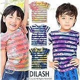 (ディラッシュ) DILASH初夏'16/タイダイ染めボーダー半袖Ｔシャツ 110 ピンク