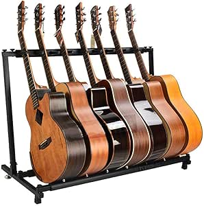 Amazon Co Jp ギタースタンド 複数のギターホルダーラックスタンドは7エレクトリックまたはアコースティックギターベース理想の音楽バンドについて レコーディングスタジオ 学校 ステージまで収納します クラシック エレキギター ベース