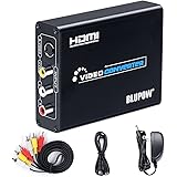 BLUPOW コンポジット/S端子 to HDMI 変換器 1080P対応 Composite 3RCA AV/S-Video to HDMI コンバーター ビデオ変換器 アナログ デジタル rca/s端子 hdmi 変換 日本語マニュアル付き VA