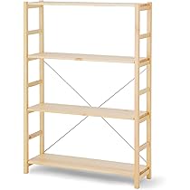 Amazon｜無印良品 パイン材ユニットシェルフ 中 幅86×奥行26×高さ120cm