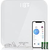 Scale for Body Weight, High Accuracy Bathroom Digital Scales, Bluetooth Weighing Scale, Unlimited Users, LCD Display, Round C