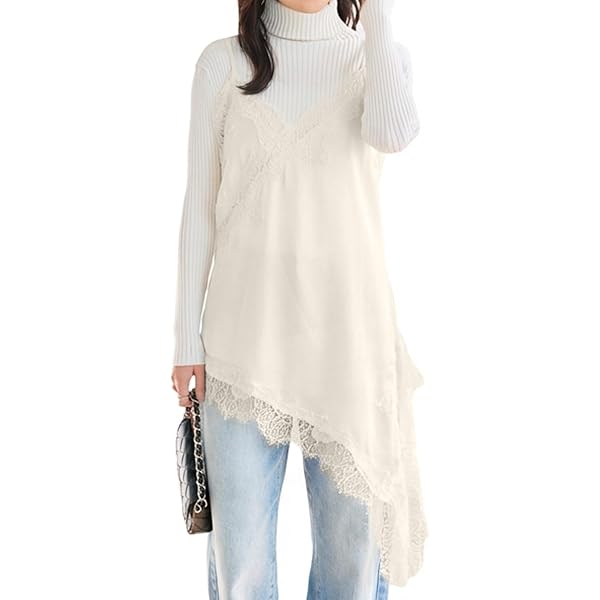 Amazon.co.jp: [フレイ アイディー] レーストリムキャミチュニック