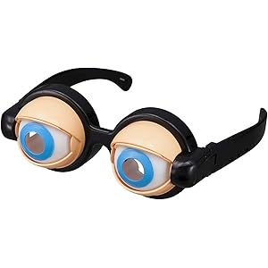 クレイジーアイズ 面白いメガネ おかしいパーティーメガネ おもしろグッズ(箱入り)