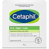 CETAPHIL Rich Face Night Cream | 48 g | For sensitive normal to very dry skin | Instense hydration | With Hyaluronic Acid | H