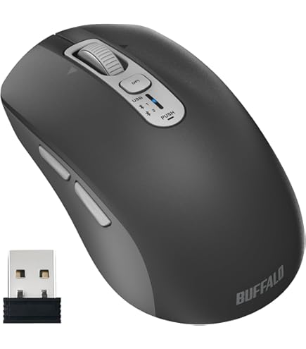 Amazon.co.jp: バッファロー BSMBB100BK BT BlueLED静音 3ボタンマウス