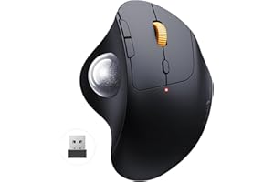 ProtoArc トラックボールマウス 静音 Bluetooth/USB接続 3台同時接続 マウス トラックボール 無線 USB-C充電式 5段階DPI切替 進む/戻るボタン搭載 親指操作 Windows/Mac/iOS/Android対応 シルバー