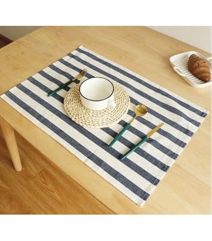 Amazon｜ランチョンマット コットン 綿100％ 布製 おしゃれ 北欧 洋式