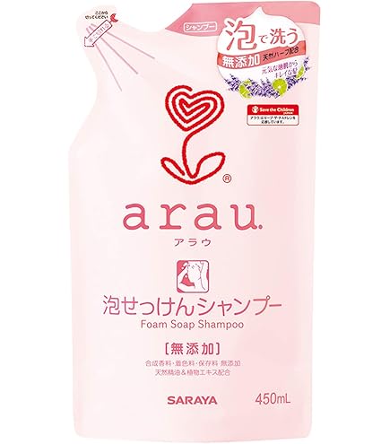Amazon | サラヤ arau.(アラウ) 泡せっけんシャンプー 本体 500ml 合成
