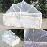 mazimark --ベビーホワイトMosquito Netネッティングキャノピーfor Nursery CribベッドCotキャノピーPlaypens