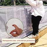 Firlar　防護ネット　安全ネット　ベランダネット 落下防止　転落防止 階段 ベランダ 丈夫 編み目が細かい 子供安全のため 簡単設置 3M 　取り付けバンド　ひも付き　落下物防止