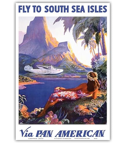 ハワイ　ポスター　ヴィンテージ  ユナイテッドエアライン Original Vintage Poster HAWAII - UNITED AIR LINES – CHICAGO
