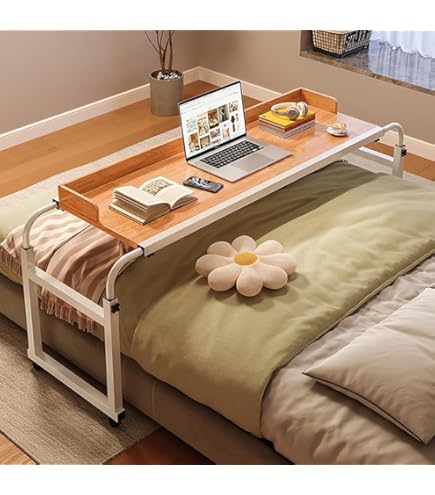 Amazon.co.jp: 永井興産 伸縮式ベッドテーブル キャスター付 高さ・幅