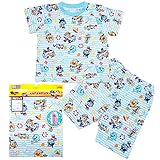 アンパンマン 天竺 マリン総柄 半袖パジャマ ANPANMAN 男の子 女の子 j-sa2658 100cm サックス