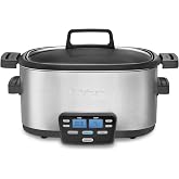 Cuisinart Cook Central 3-in-1 Multicooker, 5.7L, Brushed Stainless Steel, 46x30x27.1cm, MSC-600XA, 1350W, 240V, LCD Display, 