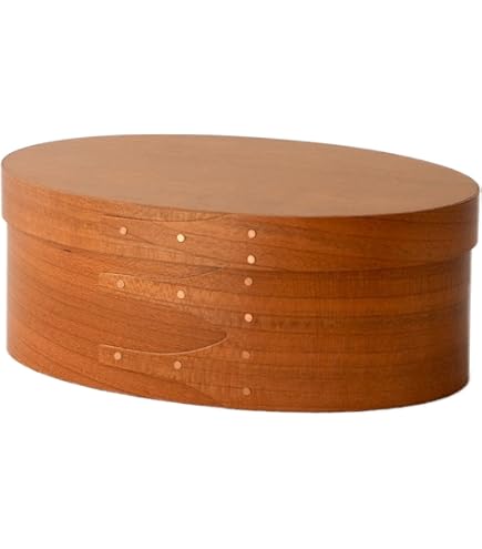 Amazon｜シェーカーボックス オーバル 木製 収納ボックス ふた付き