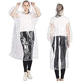 [Moli&Hani] [Amazon限定ブランド] 使い捨てレインコート 20枚セット 50枚セット 100枚セット ロープ付け レインカバー 透明な雨具 防災グッズ 軽量 スポッツ観戦 通勤 通学 緊急用 旅行用 男女兼用Free Size