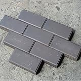 清家石材 普通型 レンガ ダークブラウン 8個セット