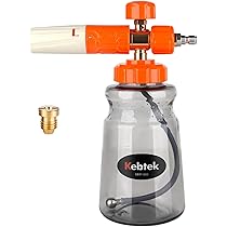 Amazon.co.jp: Kebtekショートガン用 洗車 フォームガン 1L 透明ボトル