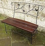 ジャービス商事　天然木無垢材　アンティーク調　木陰ベンチC　34237