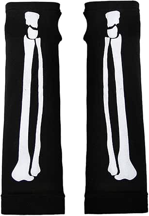Amazon ハロウィン コスプレ スケルトン 骸骨 イラスト 恐怖 ストッキング アームカバー 手袋 お化け 幽霊 演出 コスチューム用 仮装 変装小物 柔らかい 伸縮性生地 男女兼用 大人用 着ぐるみ 万聖節 クリスマスグッズ アームカバー コスプレ 仮装 通販