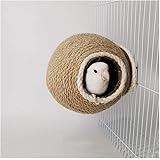 鳥 ハウス バードハウス 天然素材 ココナッツの殻の鳥の家 オウムの巣 オウム用品バードケージアクセサリー インコ 小動物用ハウス 隠れ家 鳥かご ハムスターおもちゃ 庭園飾り 寝床 遊び場