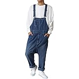 Amazon ファストカラーズ サルエル デニム オーバーオール メンズ レディース ユニセックス サロペット オールインワン ジーンズ メンズ サルエルパンツ ブルー Freeサイズ ジーンズ 通販
