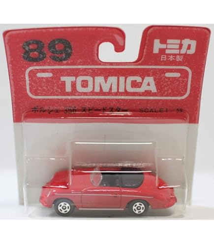 Amazon | トミカ 89 ポルシェ356 スピードスター 1/59 赤 サック箱