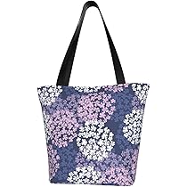 Amazon | [DADABULIU] トートバック アジサイ 紫陽花柄 背景 紫
