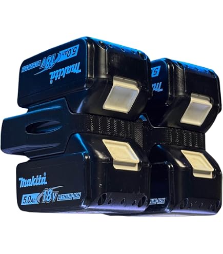 10-Pack Battery Holder For Makita 18V Batteries – Wall Mount Storage Rack With Screws, Fits BL1860, BL1850, BL1840, BL1830