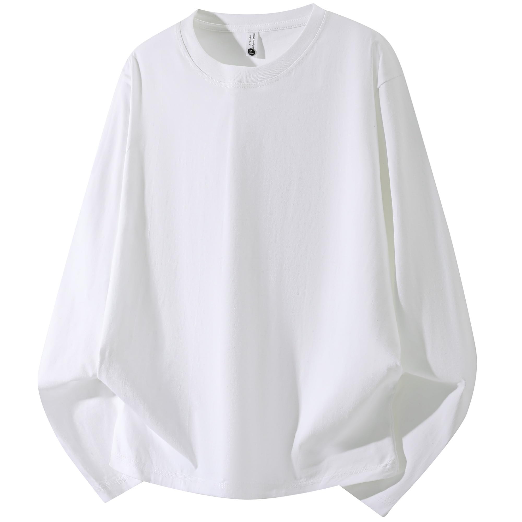長袖tシャツ メンズ 綿100 ロングtシャツ クルーネック ロンt 定番無地 カラーティーシャツ カジュアル ロンティー 秋服 トップス | 快適 軽量 ろんてい 吸汗 通気性 てぃーしゃつ ストレッチ tshirt for men レギュラーフィ