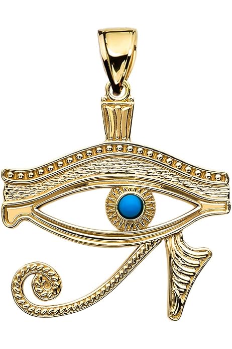 10k Yellow Gold Egyptian Blue Eye of 