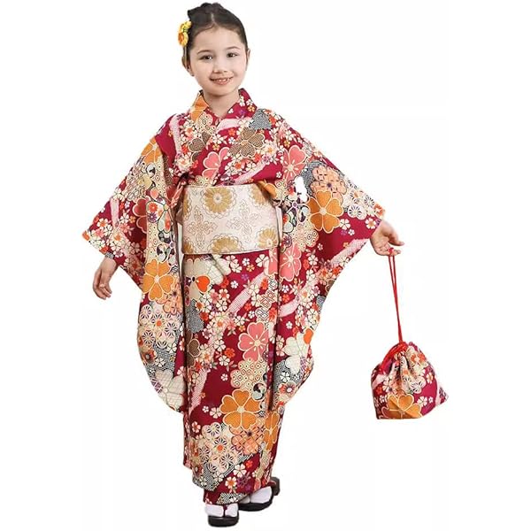 Amazon | [京都室町st．] 子供着物アンサンブル 女の子 140cm