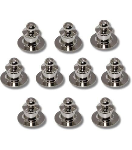 Amazon | 【10個】AQUALOACH ピンバッジ キャッチ 留め具 平頭タイプ