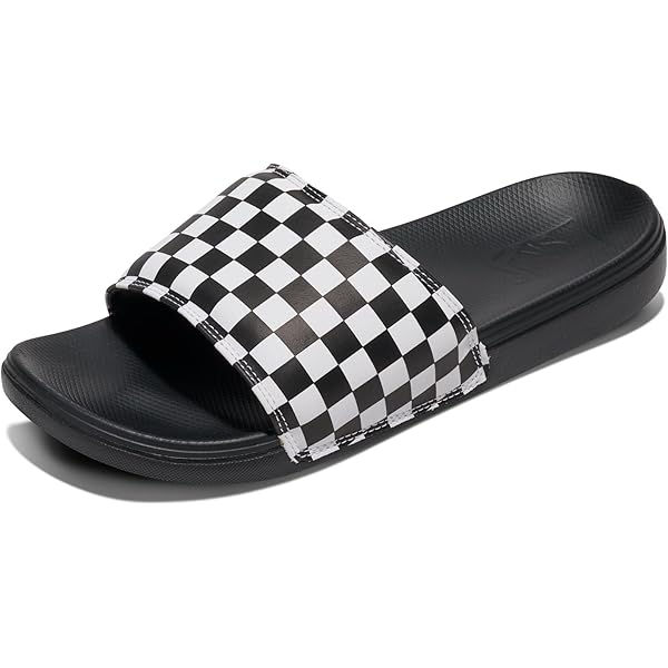 Amazon.co.jp: Vans Uni Adult Slide, Checkerboard White/Black