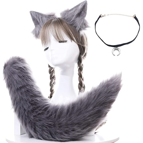 Malymoon オオカミ コスプレ衣装+エルクローバー猫耳カチューシャ Malymoon オオカミ コスプレ衣装+エルクローバー猫耳