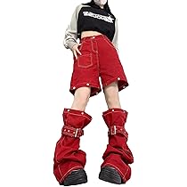 赤 ワイドパンツ ハイウエスト パンツ（レッド/赤色系・ハイウエスト