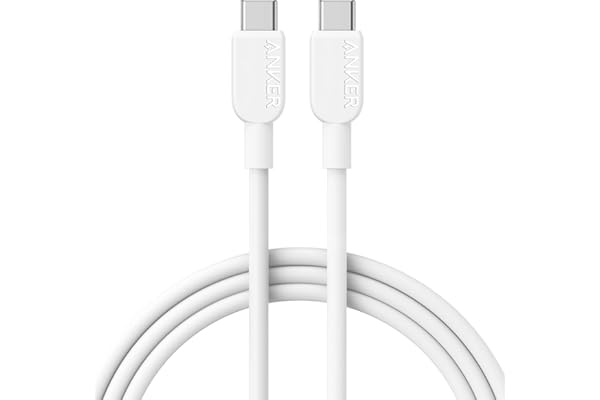 Anker 310 USB-C & USB-C ケーブル 60W USB PD対応 MacBook Pro iPad Pro Galaxy S23 他 (1.8m ホワイト)