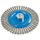 Walter 13K614 Stringer Bead Wire Wheel Brush, Threaded Hole, Stainless Steel 304, 6 Diameter, 0.020 