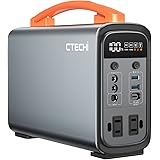 【1月新改良】CTECHi ポータブル電源 小型 240W 大容量 320Wh/ 100000mAh 100V ポータブルバッテリー リン酸鉄リチウムイオン電池 蓄電池 コンパクト軽量 2.6時間満充電/急速充電（Type-c充電可) 7Way出力 