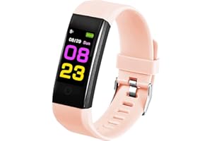 CREPHA スマートウォッチ スポーツ 防水 防塵 ブレスレットタイプ 着信通知 レディース ピンク