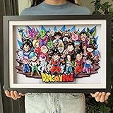 AooCare ドラゴンボール 画 周辺 グッズ 立体絵 飾り 絵飾り 壁飾り 手作り ３D 立体 プレゼント DIY インテリア オリジナル…