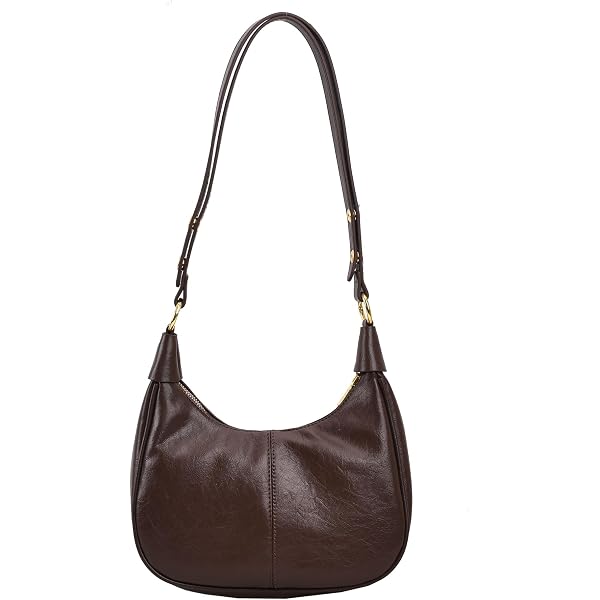 YFGBCX Women's Leather Hobo Tote Bag - Crescent Crossbody Bag With Zipper (PU Leather) - View #8